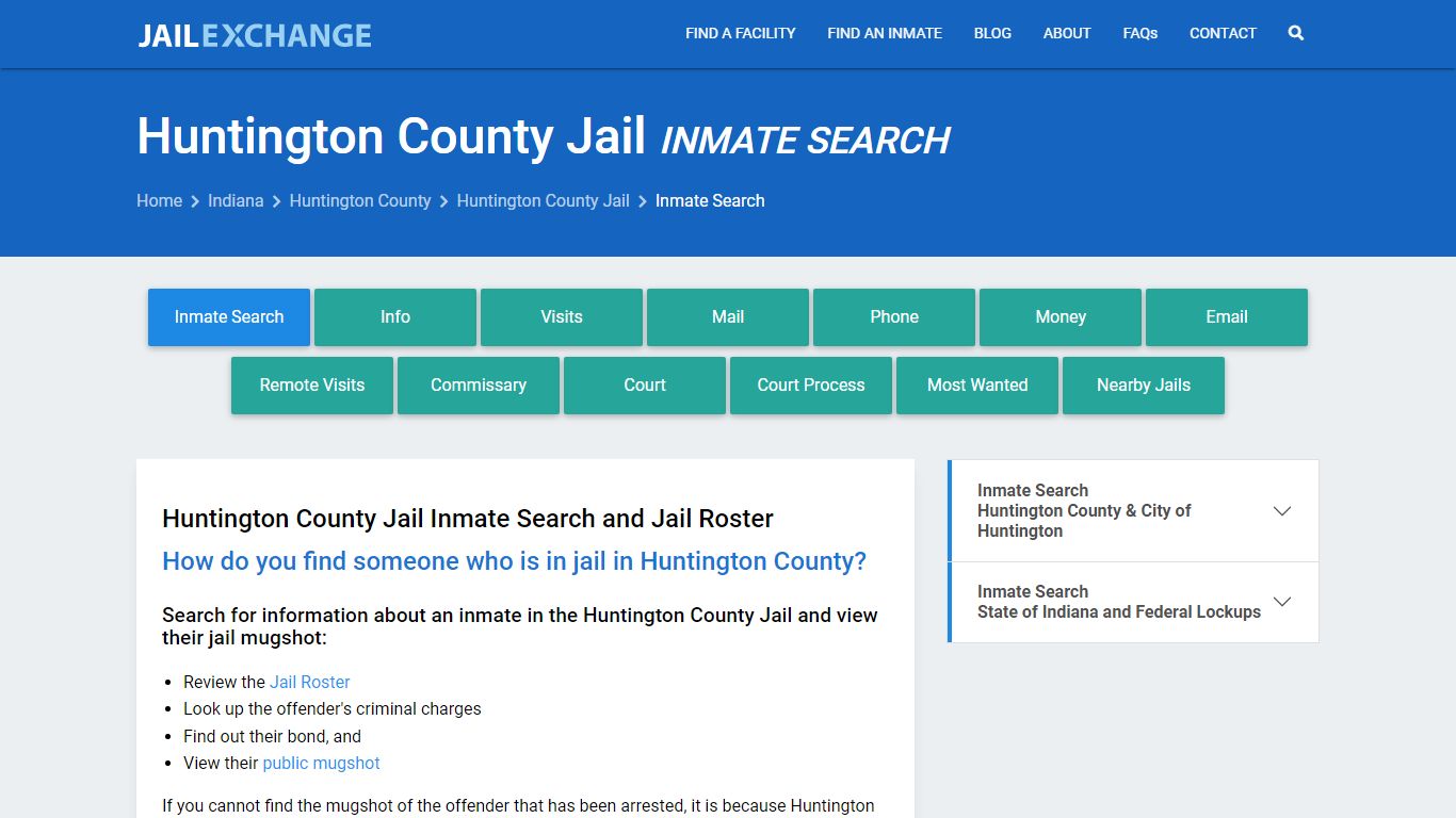 Inmate Search: Roster & Mugshots - Huntington County Jail, IN