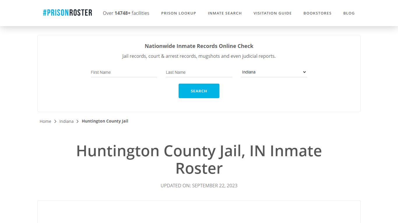 Huntington County Jail, IN Inmate Roster - Prisonroster